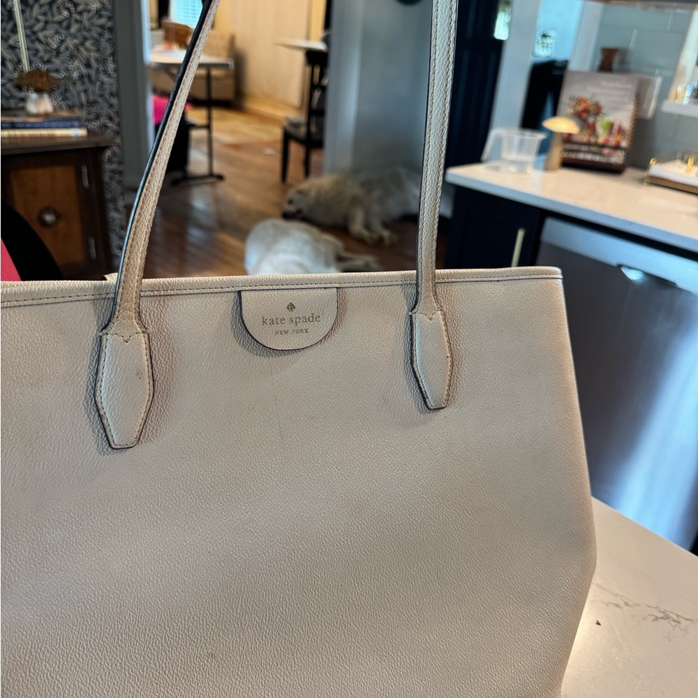 Kate Spade Cream Leather Tote